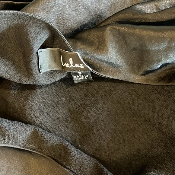 Dreaming of Elegance Black Satin One-Shoulder Maxi Dress - Picture 7 of 7